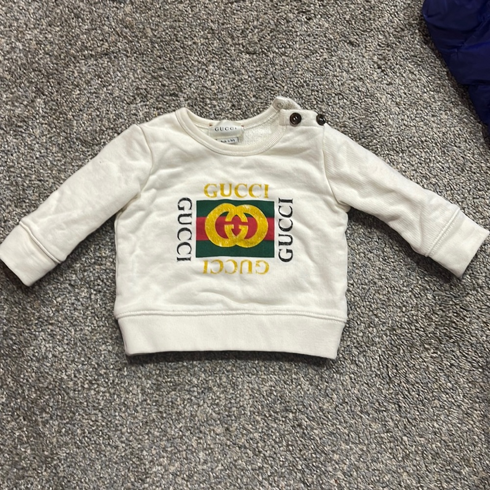 BABY SWEATSHIRT WITH GUCCI LOGO